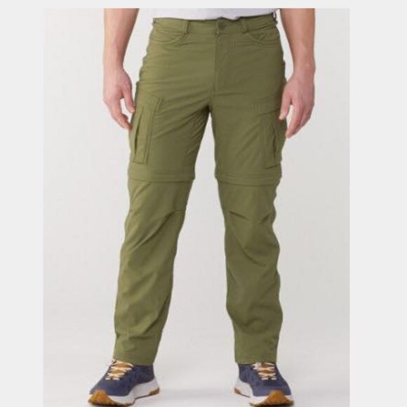 REI Co-Op Men's Sahara Convertible Hiking Outdoor Pants Size 38W X 30L Green - Picture 1 of 10